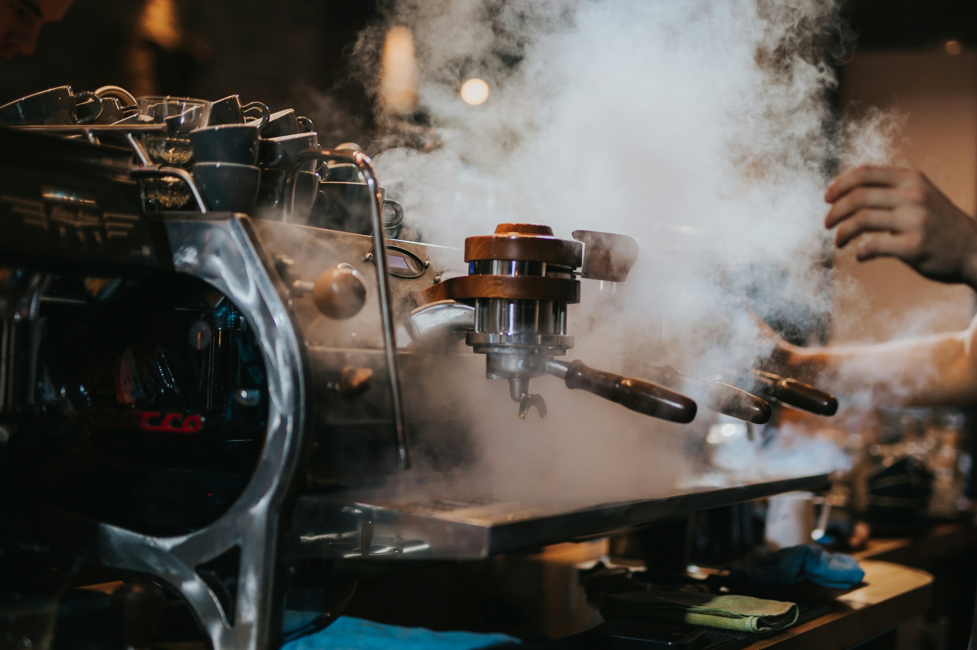 Espressomaschine mit Dampf